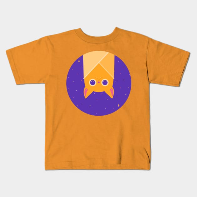 Golden Bat Kids T-Shirt by BadOdds